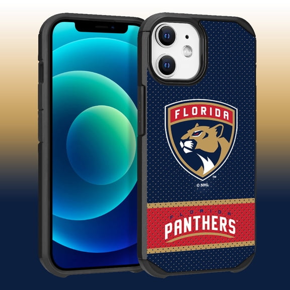 Apple iPhone iPhone 12 Pro (6.1) -NHL Licensed Florida Panthers Team Logo on Jersey Textured Dual Layer Case