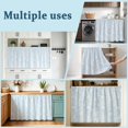 thumbnail image 6 of Blue Florals Small Sink Skirt, Bathroom Vanity Cabinet Adhesive Curtain, Abstract Damask Flowers European Style Utility Under Sink Cover Decorative Kitchen Cabinet Curtains 10"x11", 6 of 8
