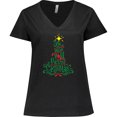 thumbnail image 3 of Inktastic We Wish You A Merry Christmas Women's Plus Size V-Neck T-Shirt, 3 of 5