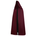 thumbnail image 4 of SDNall Cape Homme Patchwork à Capuche Décontractée Fête Rétro Gothique Longue Cape Tenue de Scène Cape, 4 of 8