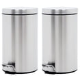 thumbnail image 1 of Botes de Basura 12L Metalico Acero Inox C/Pedal Cocina 2pzas, 1 of 7