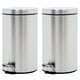 thumbnail image 1 of Botes de Basura 12L Metalico Acero Inox C/Pedal Cocina 2pzas, 1 of 7