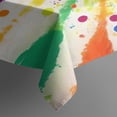 thumbnail image 3 of Colorful Paint Splash Burst Rectangle Tablecloth 60"x84",Waterproof Polyester Rectangle Table Cloth, Wipeable Spillproof Polyester Tablecloth for Dining, Camping, Indoor and Outdoor, 3 of 5