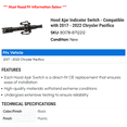 thumbnail image 2 of Hood Ajar Indicator Switch - Compatible with 2017 - 2022 Chrysler Pacifica 2018 2019 2020 2021, 2 of 2