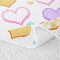 thumbnail image 5 of Homewish Rainbow Hearts Quilt King,Love Theme King Coverlet Set,3pcs, 5 of 7