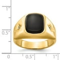 thumbnail image 3 of Solid 14k Yellow Gold Diamond Men's Ring Band Size 8 (.02 cttw.), 3 of 4