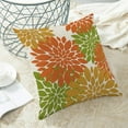 thumbnail image 4 of Fall Burnt Orange Outdoor Pillow Covers 18x18 Inch Set of 2 Mustard Yellow Green Dahlia Floral Decor Throw Pillows Modern Geometry Flower Decorative Cushion Cases for Sofa Couch Bed Decorations, 4 of 6