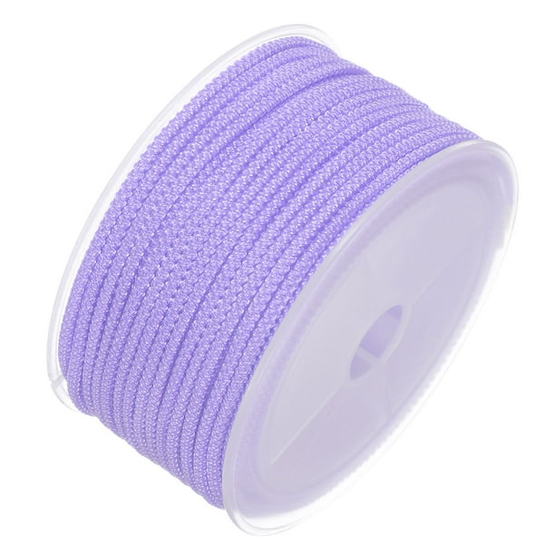 Unique Bargains Nylon Beading Thread Cord 2mm Extra Strong Braided Nylon String For Necklace Crafting 15m/49 Feet, Light Purple Other 2mm