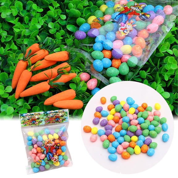 Desktop Decor,Easter Decoration Imitation Egg Foam Carrot Decoration Festival Party Decoration Decorations Egg