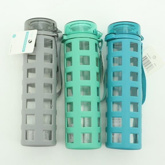 KitchenLife Essentials 20oz Glass Water Bottle BPA Free