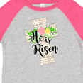 thumbnail image 4 of Inktastic He is Risen Cross with Script and Flowers Boys or Girls Toddler T-Shirt, 4 of 5