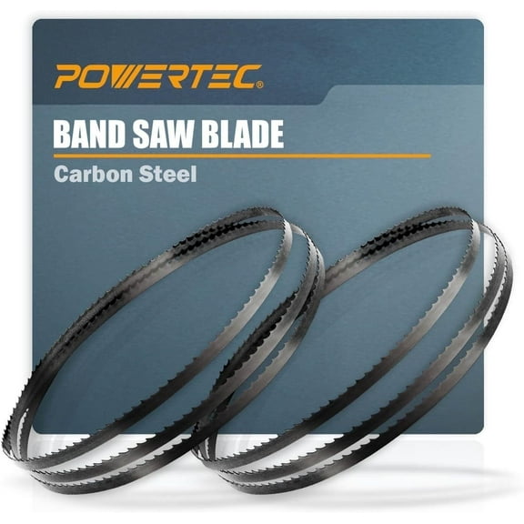 POWERTEC 2PK 64-1/2 Inch Bandsaw Blades for Woodworking, 1/2" x 18 TPI Band Saw Blades for WEN 3970, Delta 20-330, Grizzly, JET and Shop Fox W1715 Metal Band Saw, 13302-P2