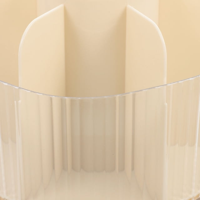 USHOBE Organizador De Maquillaje Beige Para Brochas Con Giratorio Y Almacenamiento
