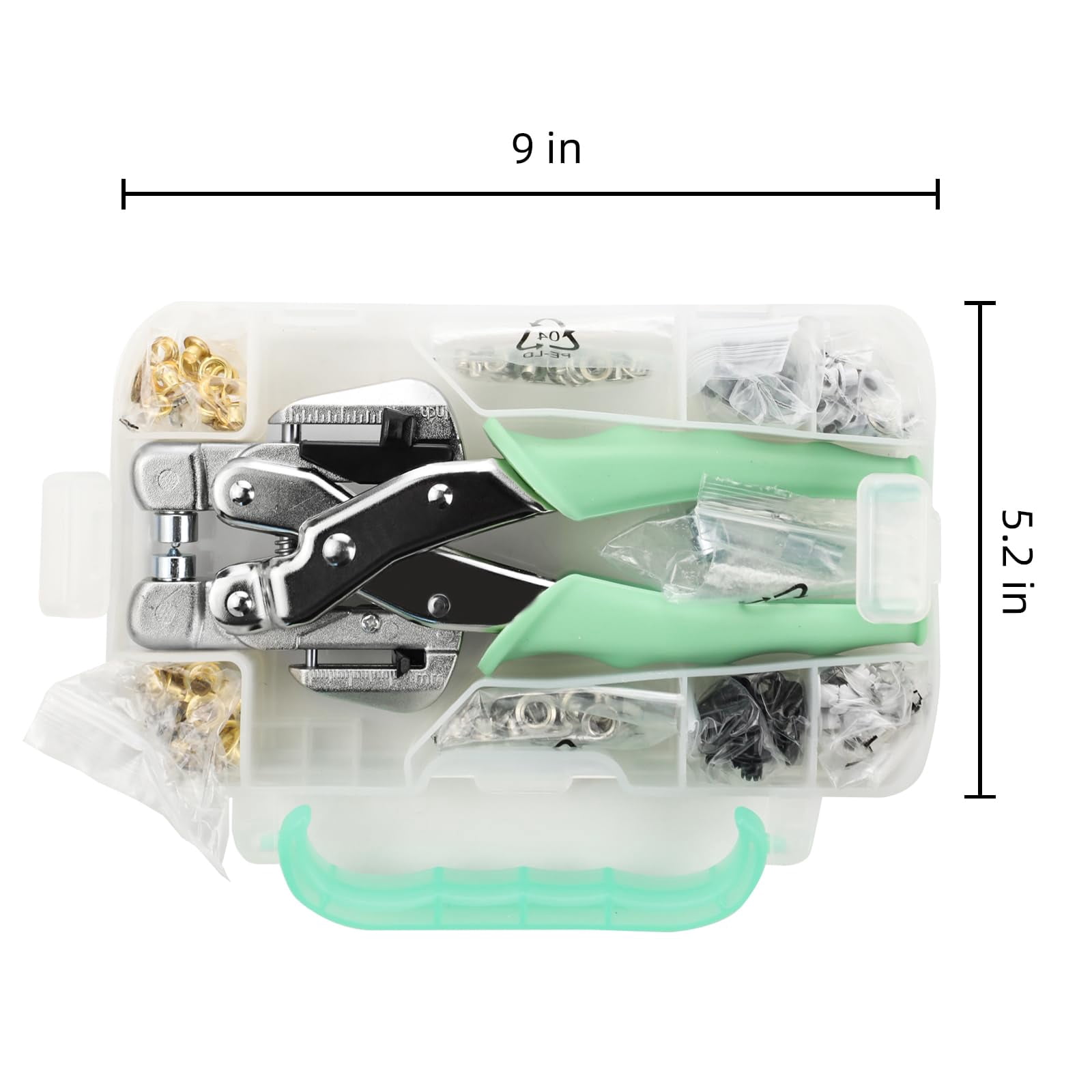 3/16 & 1/8 Grommet Tool Kit And Eyelet Hole Punch Plier  Pliers Set With 160 Metal Grommets Eyelets Case For Leather Bags Clothes Belt Cards Crafts