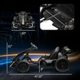 thumbnail image 6 of Bikes Aosom 24V 7.5 MPH Electric Go Kart with Adjustable Seat, Drifting Car Battery Powered Ride on Toy Outdoor with Slow Start, Button Start, Music, Honking Horn, Lights, for 6-12 Years Old, B, 6 of 9