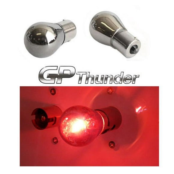 GP-Thunder GP-1156-CR Chrome Argent Rouge Ampoule Droite Broche