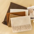 thumbnail image 3 of Nvzi 1Pcs woolen blanket scarf, Dark Red warm scarf and elegant shawl, women's winter fashion accessory, suitable for cold weather evening dress, 78.74 × 26.77IN, 3 of 4