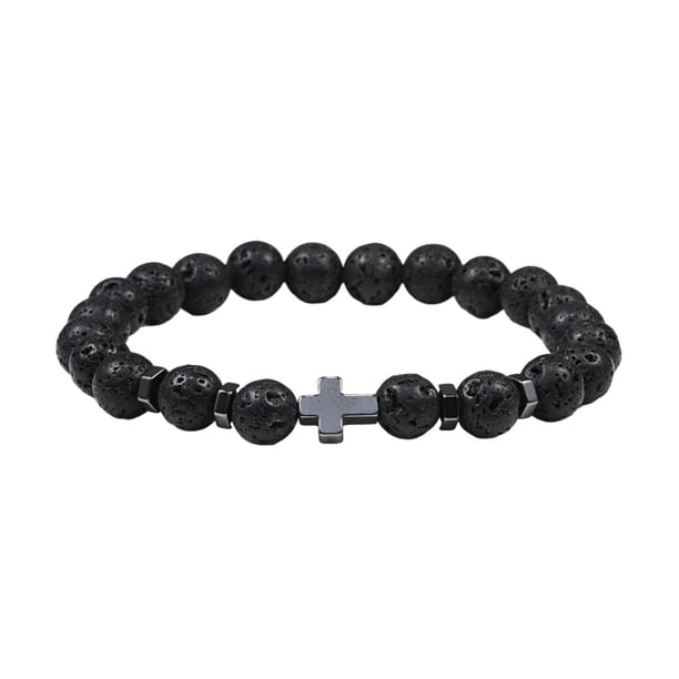 Sonducket Pulseras de cuentas de piedra redonda natural turquesa Joyería de yoga resistente al desgaste de cuerda elástica Tipo de fiesta Type3 NO3