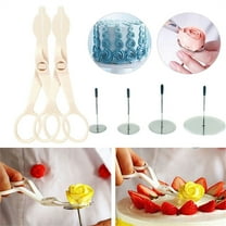 Cake Flower Nailr and Flower Lifters Set Decor Lifter Fondant Cream Transfer Baking Cake Decoration Tools Kitchen Supplies 6Pcs/Set