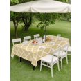 thumbnail image 5 of Outdoor Tablecloth with Umbrella Hole, Yellow Moroccon Spillproof Waterproof Outdoor Table Cover, Farmhouse Minimalist Ethnic Geometric Patio Tablecloths for Party Picnic Camping, Rectangle 60"x84", 5 of 9