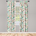 thumbnail image 3 of Ambesonne Christmas Curtains, Theme Xmas, Pair of 28"x84", Multicolor, 3 of 5