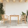 thumbnail image 1 of vidaXL 3 Piece Garden Dining Set Solid Wood Teak, 1 of 5