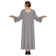 thumbnail image 2 of RUNQHUI Women’s Choir Robe Roman Cassock Flared Long Sleeves Pulpit Robe and Pastor Gray L, 2 of 5