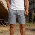thumbnail image 2 of cfhntfmh Men's Casual Cargo Shorts Stretch Elastic High Waist Work Short with Multi Pockets Lightweight Summer Outdoor Shorts, 2 of 7