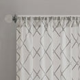 thumbnail image 4 of Madison Park - Irina Diamond Sheer Window Curtain - White/Grey - 50(W)" X 84(L)" Panel - Single Unit - Embroidered Pattern - With Rod Pocket Top, 4 of 4