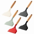 thumbnail image 3 of Flexible Thin Edge Heat Silicone Spatula for Flipping, Tamagoyaki Turner & Omelet Utensil featuring 446F Resistant & Beechwood for Home Kitchens, 3 of 6