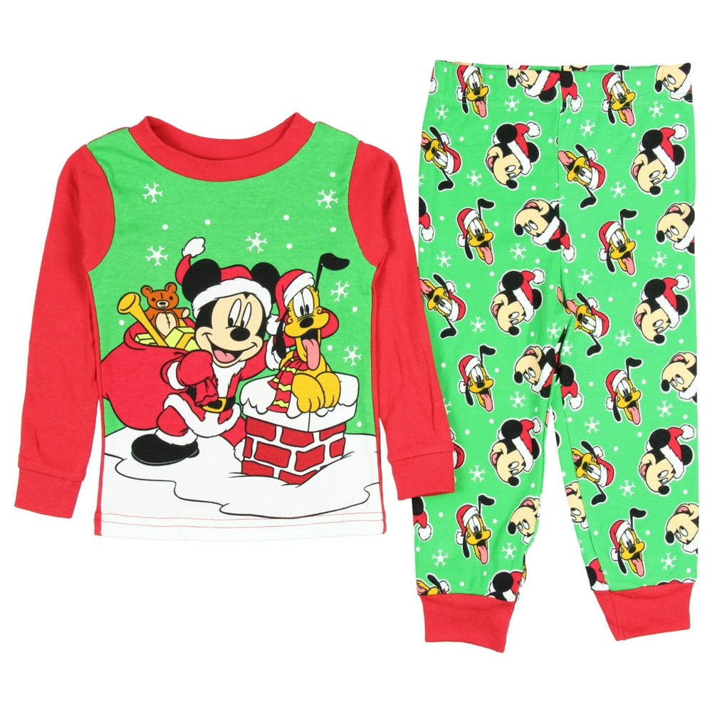 Disney - Christmas Newborn Baby Boys' Cotton Tight Fit Pajamas 2-Piece ...