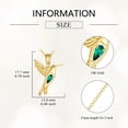 thumbnail image 4 of YAFEINI 14K Real Gold Hummingbird Necklace with Birthstone for Women Solid Yellow Gold Bird Pendant for Christmas Cute Animal Jewelry Birthday Gifts for Wife Mom(5), 4 of 5
