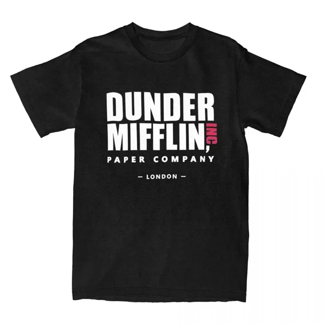 Camiseta para hombre D-Dundered The Office Paper Mifflined, camisetas hippies de verano, divertida camiseta estampada de algodón puro, regalo