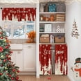 thumbnail image 2 of Merry Christmas Kitchen Window Curtains and Valances Set 36 Inch, Let it Snow Xmas Tree Winter Snowflakes Short Tier Curtain for Cafe Living Room Bathroom, Red 3 Pieces Set Kitchen Decor, 2 of 7