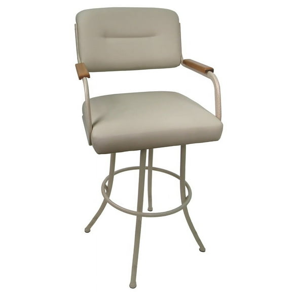 Swivel Extra Tall Metal Bar Stool 34" - M-114 - Ocean Beige - Beige Natural