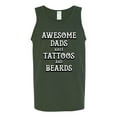 thumbnail image 2 of Wild Bobby, Awesome Dads Tattoos and Beards, Father's Day, Men Graphic Tank Top, Forest Green, XX-Large, 2 of 3