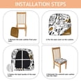 thumbnail image 4 of Halloween Vintage Trick or Treat Seat Covers for Dining Room Chairs Set Of 6,Stretch Printed Washable Chair Seat Cover with Elastic Ties and Button,Removable Waterproof Couch Cushion Covers, 4 of 6