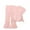 Pink, variant on Erwazi Toddler Kids Girl Clothes Set Short Sleeve T-Shirts Tops Flare Pants Summer Outfits for Girl 1-10T