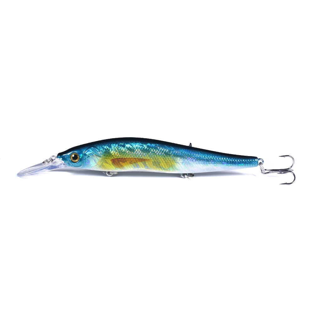 HENGJIA Fishing Lures Large Hard Bait Minnow VIB Lure with Treble Hook Life-Like Swimbait Fishing Bait Popper Crankbait Sinking Lure for Trout Bass Walleye Redfish