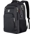 thumbnail image 1 of Mochila para computadora portátil con puerto de carga USB y auriculares, mochila antirrobo para computadora portátil de negocios con correa de hombro acolchada y transpirable, 1 of 4