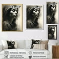 thumbnail image 4 of Designart "Portrait Of The Charcoal Chronicles Woman I" Fashion Woman Floater Framed Canvas Wall Art, 4 of 5