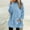 Light Blue, variant on Blue Going Out Tops for Woman Pajama Solid Crew Neck with Pocket Long Sleeve Pullover Juniors Tops Fall
