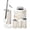 Color 2, variant on Bathroom Accessory Set 6 Piece Cream Marble Brown Alcohol Ink Brown Pale Trash can, Toothbrush Holder, Toothbrush Cup, Soap Dispenser, Soap Dish, Toilet Brush Holder