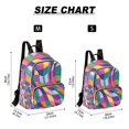 thumbnail image 2 of FORMRS Mini Backpack Purse for Women Travel Daypack Casual Shoulder Bag, Colorful Wavy Pattern, 2 of 7