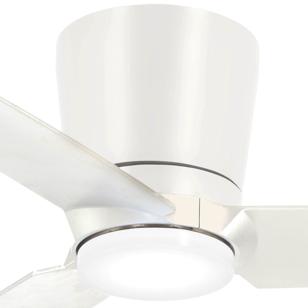 Ceiling Fan With Light Kit 8.75 Inches Tall By 48 Inches Wide-Flat White Finish-White Blade Color Minka Aire Fans F671l-Whf