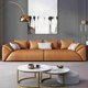 thumbnail image 2 of Hot Sale Light Luxury Leather Sofa First Layer Cowhide Nordic Small Apartment Living Room Three-Person Chaise Corner Down Sofa My Lux Decor Round, 2 of 14