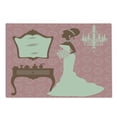 thumbnail image 2 of Bridal Shower Cutting Board, Wedding Dress with Flowers and Vanity Swirl Backdrop Celebration, Decorative Tempered Glass Cutting and Serving Board, Large Size, Coral Brown and White, by Ambesonne, 2 of 5