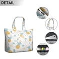 thumbnail image 3 of Weekender Bag with Golden Pineapple Exotic Tropical Prints Large Capacity Travel Tote Bag Lightweight with Adjustable Strap Multiple Pockets for Daily Use, 3 of 5