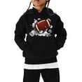 thumbnail image 5 of QITESHIPIN Big Kids Super Bowl Football Print Pullover Hoodie Long Sleeve Sport Fan Graphic Sweatshirt Black,4-5 Years, 5 of 6