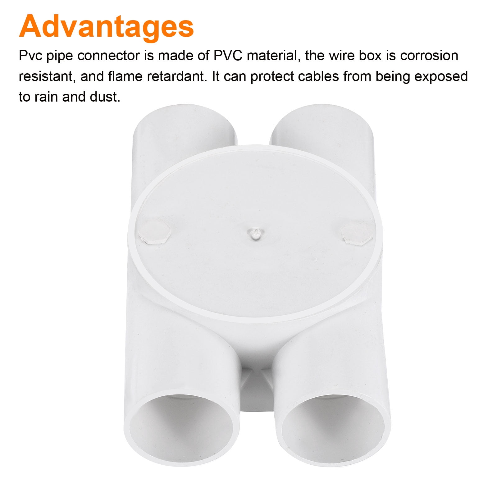 Uxcell 5Pcs Conduit Box Junction Box Outdoor Cable Connectors, 4 Way Round Wire Box Connectors Circuit 25mm with Cover
